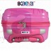 OkaeYa 18 Inch Princess5 Pink 2000Cms 4 Wheel Kids Hardsided Trolley Bag